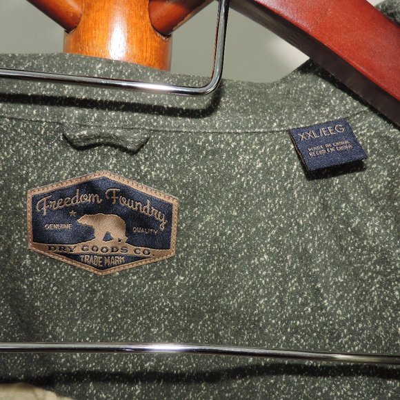 Freedom Foundry green speckled chamois shirt - Picture 2 of 4